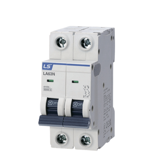 LA63N 2P 25A | Aptomat tép LS MCB 2P 25A 6kA
