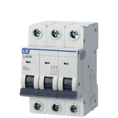 LA63N 3P 6A | Aptomat tép LS MCB 3P 6A 6kA
