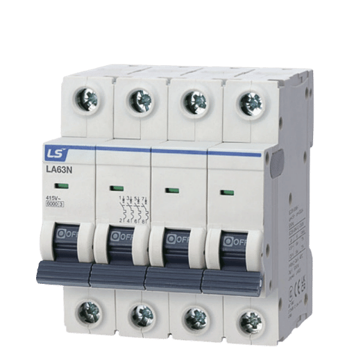 LA63N 4P 6A | Aptomat tép LS MCB 4P 6A 6kA