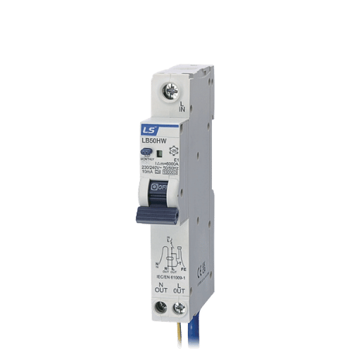 LB50HW 1P+N 6A | CB chống giật LS RCBO 1P+N 6A 30mA 10kA