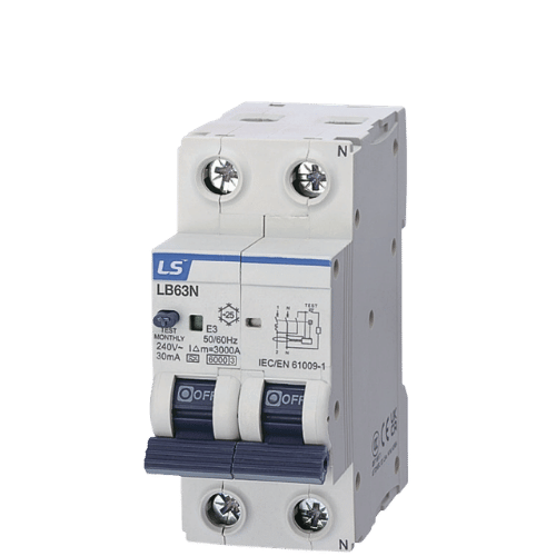 LB63N 1P+N 6A | CB chống giật LS RCBO 1P+N 6A 30mA 6kA