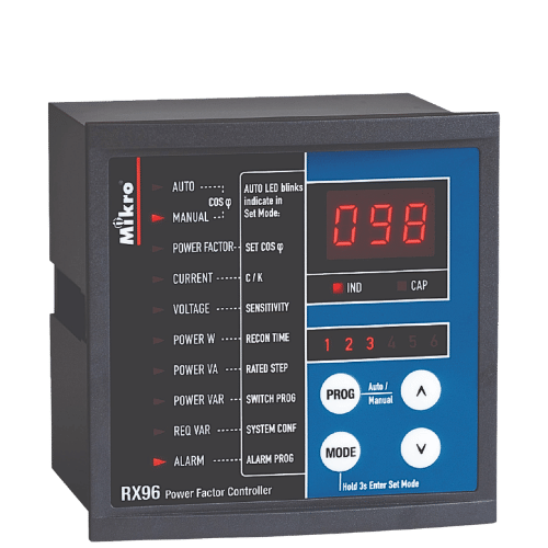RX96P-415A | Bộ điều khiển tụ bù Mikro 6 cấp 380~415VAC 50/60Hz