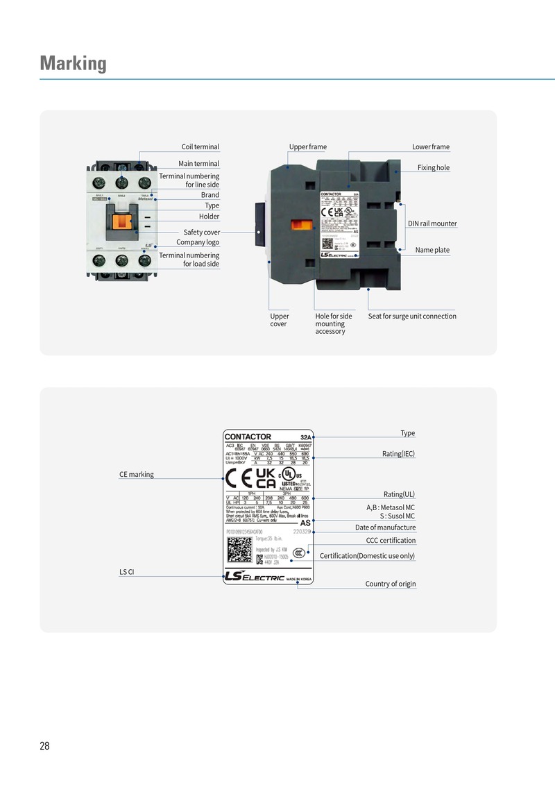 MC-22b 48VDC | Contactor LS 22A 3P 11kW 1NO1NC ngoai hinh va cau hinh metasol contactor ls 1