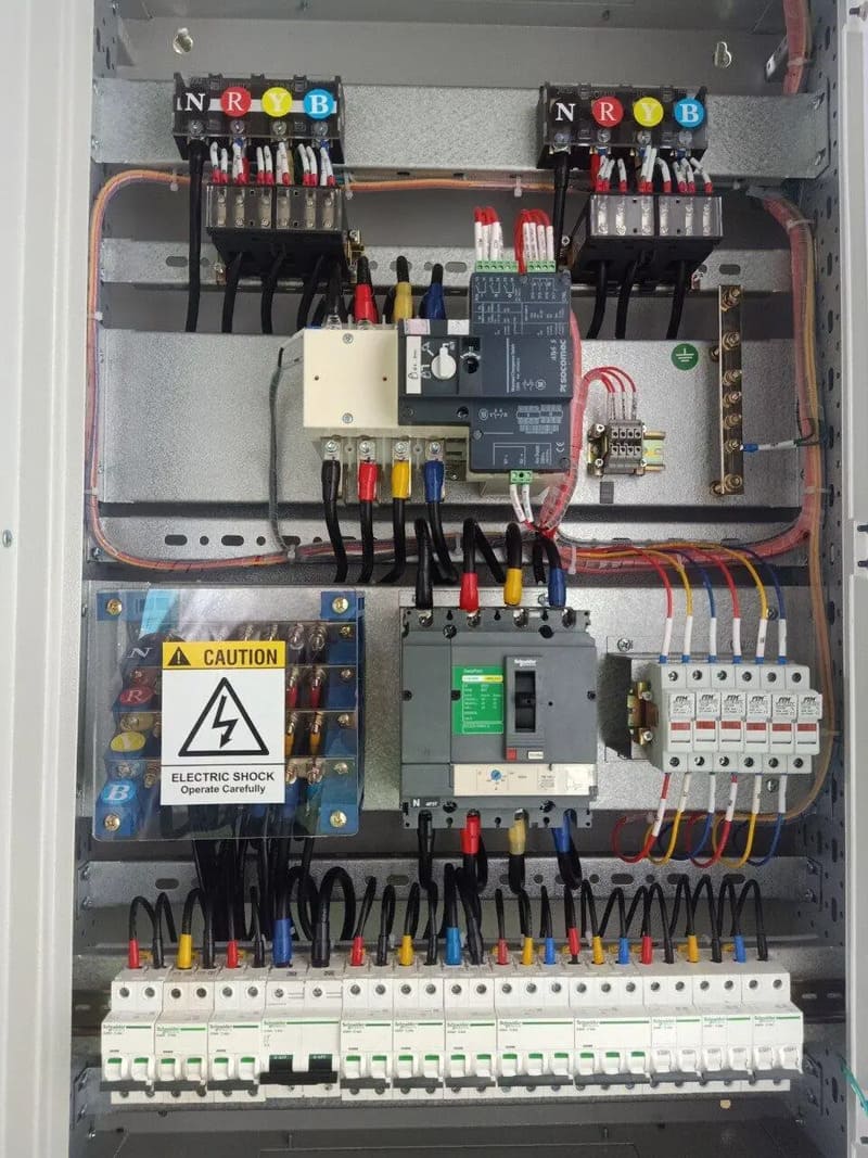 3 sơ đồ nguyên lý tủ ATS và hướng dẫn cách kết nối với máy phát điện tu dien ats